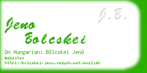 jeno bolcskei business card